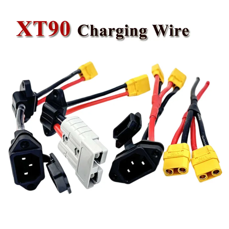 

XT90 Connector Charging Port Cable 3Pin Socket to XT90 Plug Wire 50A Anders High Power Electric Vehicle Lithium Battery Line