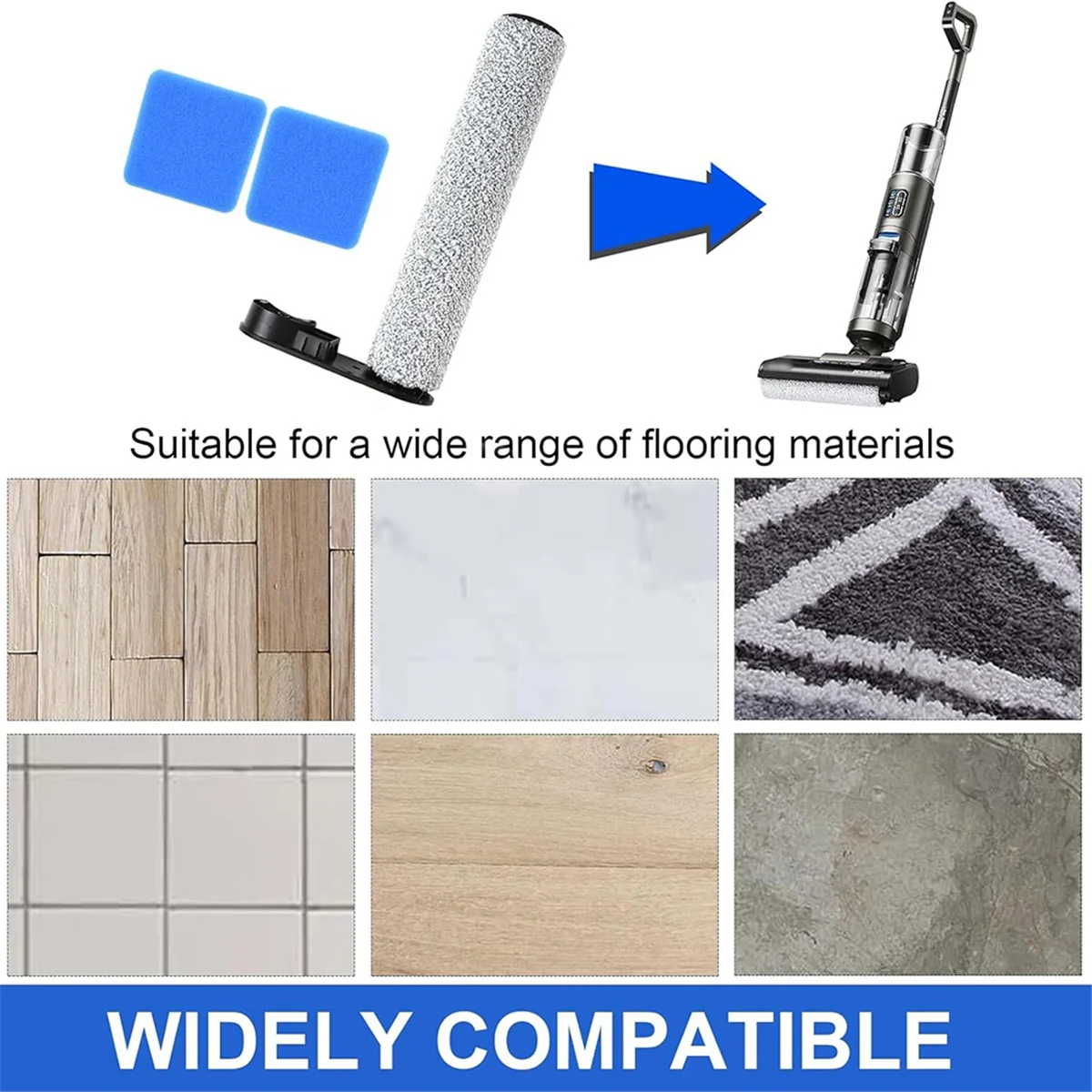 FZFZ 1 세트 스폰지 브러시 롤 세트 NEW430 ED12 브러시 롤 스폰지 진공 청소기 액세서리