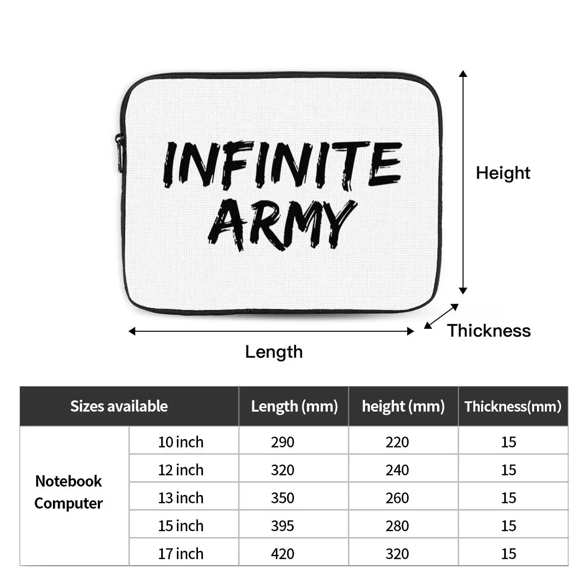 Caylus Merch Infinite Army Notebook Laptop Bag Case Pouch For Macbook Air Pro Tablet Shockproof Case Bag