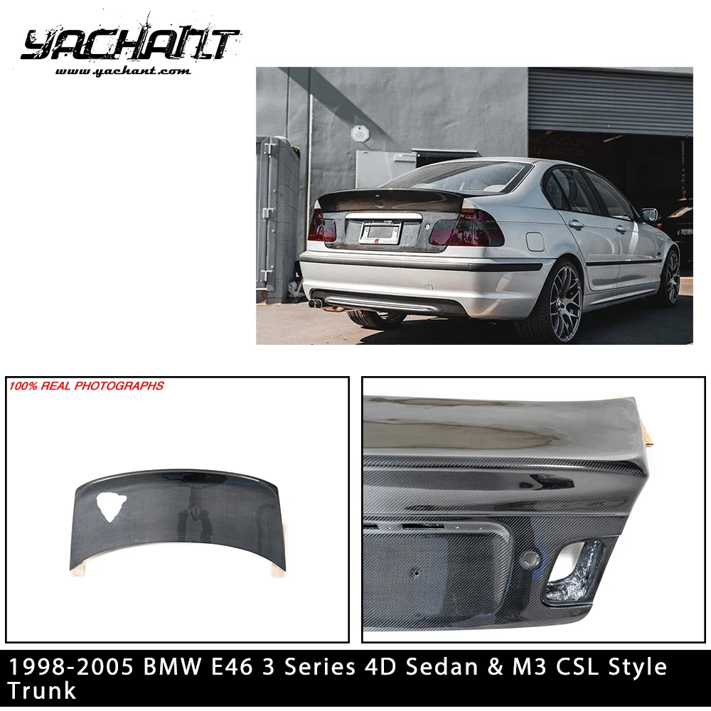 Carbon Fiber Trunk CSL Style Fit For 1998-2005 BMW E46 3 Series 4D Sedan & M3