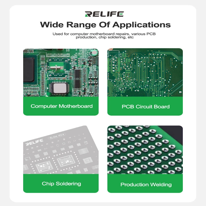 RELIFE RL-403B Leaded Solder Balls 0.2 to 0.65MM Reballing Kit for IC Chip Soldering Solder Ball Tin Material Repair Tools