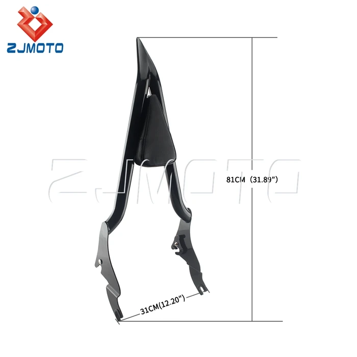 22'' Detachable Passenger Sissy Bar Backrest for Harley Touring CVO Road King Street Electra Glide Ultra Limited Low 2019-Up