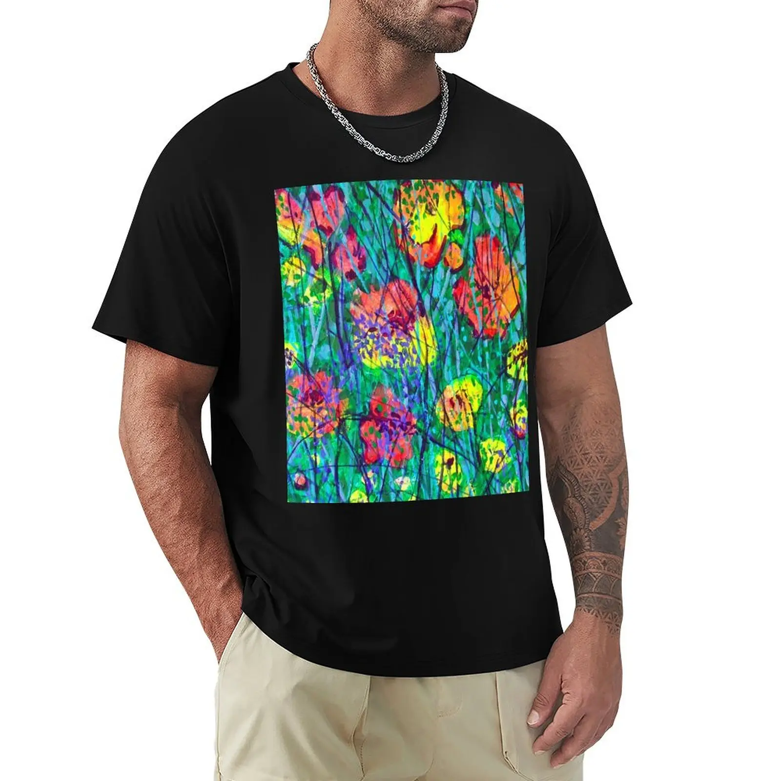 

Hidden Flowers T-Shirt No Iron Casual Short Sleeve Top