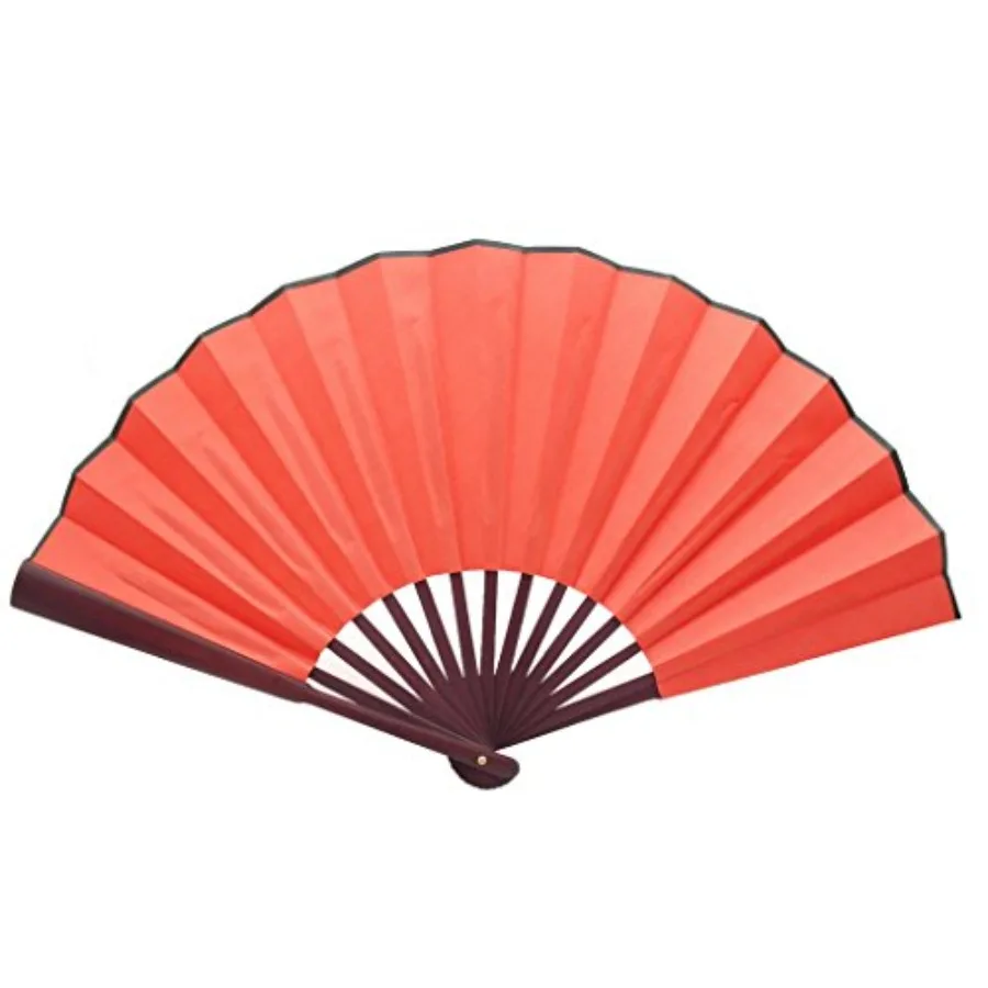 12" Chinese Traditional Nylon-Cloth Handheld Folding Fan Handheld Fan for Art Drawing, Cooling, Photo Props, Dance and Decorati