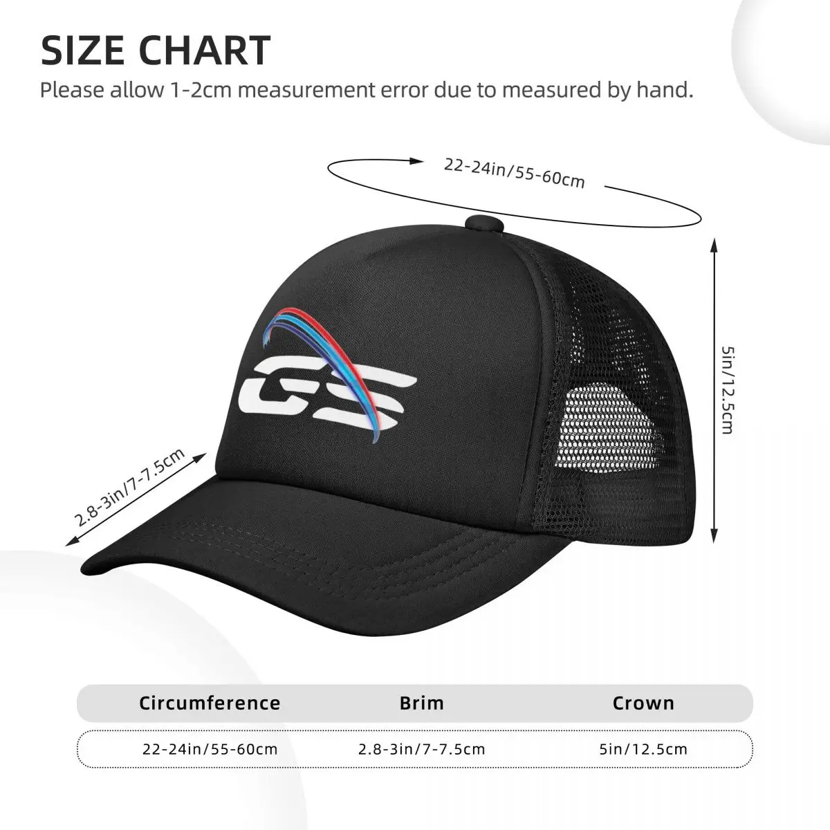 Adult GS LIGHT Motorcycle Trucker Hats Fashion Mesh Baseball Cap Motorbike Hats Trucker Worker Cap Breathable Dad Hat Autumn