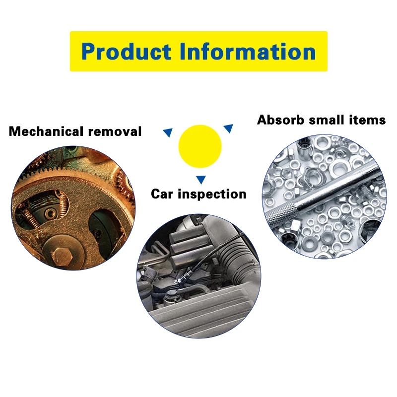 المنزلية المحمولة المغناطيسي تلسكوبي لاقط 1.5 رطل الفضة الحديد شفط قضيب تمديد قضيب سيارة/دراجة أداة مساعد إصلاح