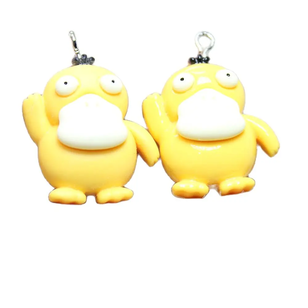 

10Pcs/Lot Resin Cartoon Yellow Duck Charms Pendant For Earring Bracelet Keychain Diy Jewlery Findings