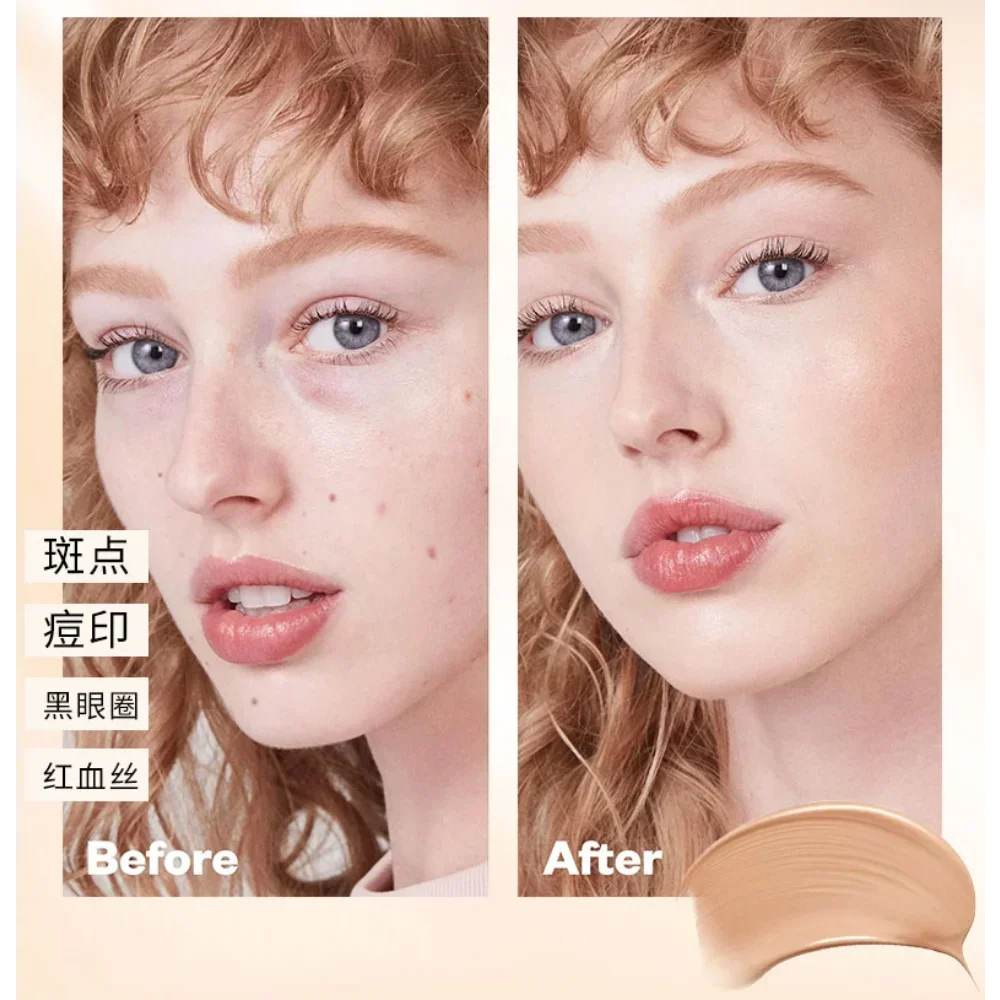 Ketelyn 아미노산 파운데이션 크림 강력한 컨실러 커버 여드름 명소 오래 지속되는 방수 전문 메이크업 화장품