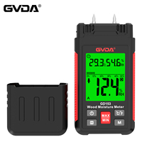 GVDA Digital Moisture Meter for Wood Timber Damp Detection Humidity Tester for Tree Anhydrous Gypsum Cement Layer Concrete Brick