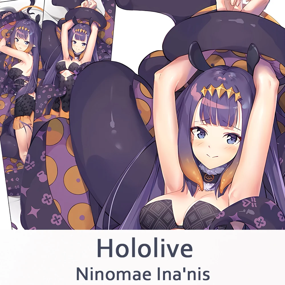 

Hololive Ninomae Ina'nis Dakimakura 2WAY петля чехол для тела аниме отаку подушка чехол рождественские подарки