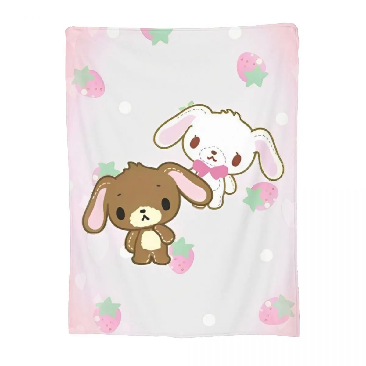 Cute Sugarbunnies Blankets Sanrio Sugar Rabbit Flannel Awesome Warm Throw Blanket for Home All Season