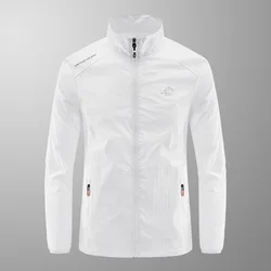 Summer Men's Sun Protection Casual Breathable Sports Windproof Water Resistant Ultrathin Jacket Outdoor Fishing Skin Clothing