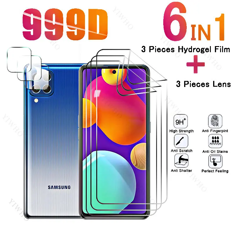 6in1 Full Cover Front Hydrogel Film for Samsung Galaxy M62 Safety Screen Protector for Samsung M 62 SM-M625F 6.7