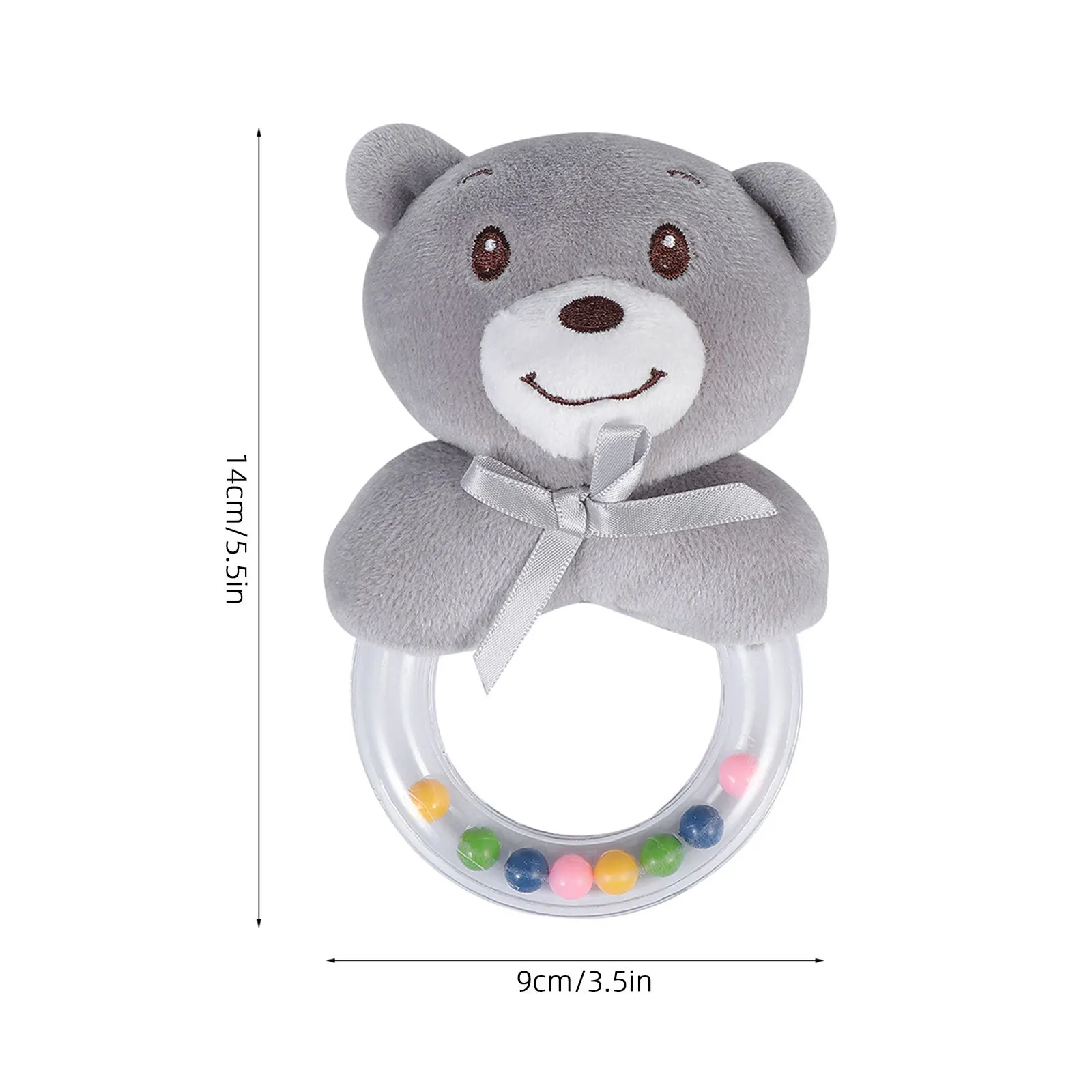 1 szt. Grzechotka pierścieniowa dla noworodka, stymulacja sensoryczna, lekka, muzyczna, do trzymania w ręce, gryzak