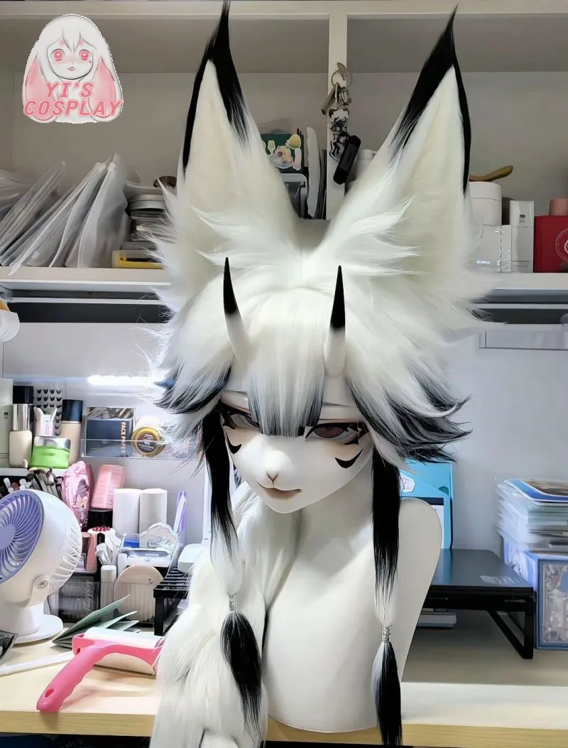 

Yis cosplay Customized Fursuit Kemono Head Custom Furry head Kigurumi Head Cosplay Kemono Fursuit Handmade Headsets Beast