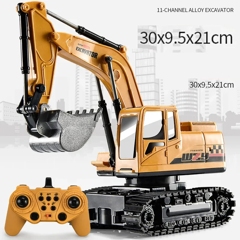 1:24 9CH RC Alloy Dump Truck Car Engineering Vehicle Forklift Heavy Excavator Remote Control Car Toys for Boys Children\'s Gifts