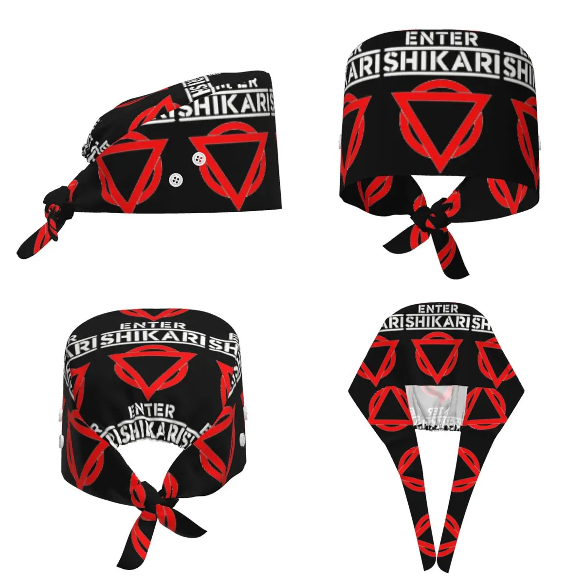 Enter Shikari Rock Band Graphic Scrub Hat Doctor Working Surgical Cap Unisex Adjustable Nursing Caps for Dentist