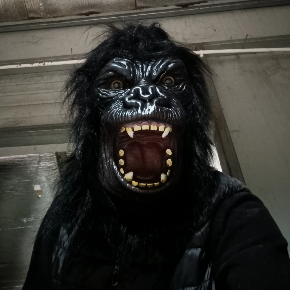 King Kong Mask Horror Animal Gorilla Monkey Mask Novelty Halloween Cosplay Costume Headgear Animal Party Chimp Full Head Mask