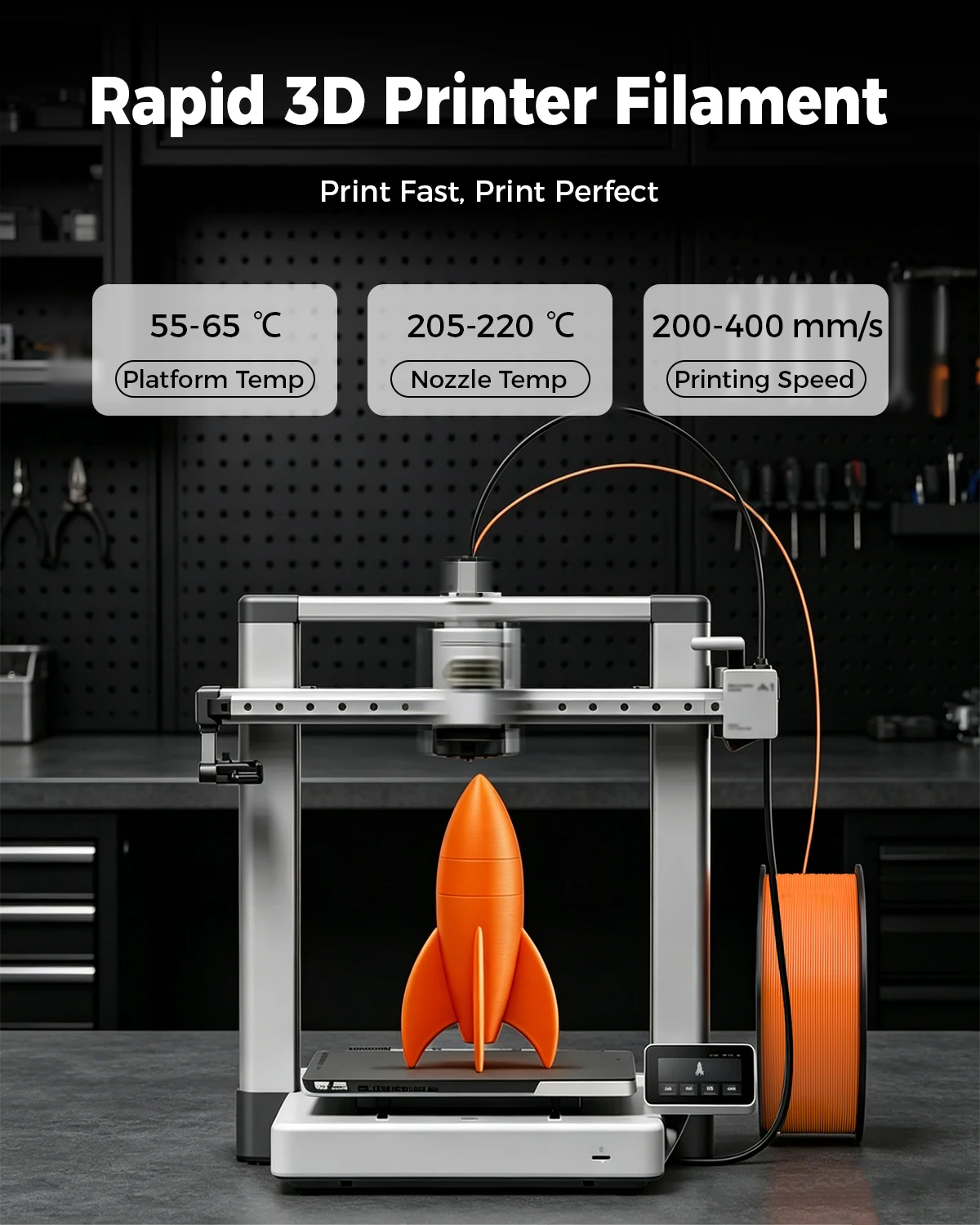 UJOY3D PLA+ HYPER Filament 5KG PLA PLUS 3D Printing Consumable 1.75mm Precise Diameter,No Clogging,Zero Bubbles,Eco-Friendly,High Toughness/Strength,Smooth Print,Strong Adhesion,Tangle-Free,Vacuum Sealed for FDM 3D Printer & 3D Pen,Free Shipping gallery 2