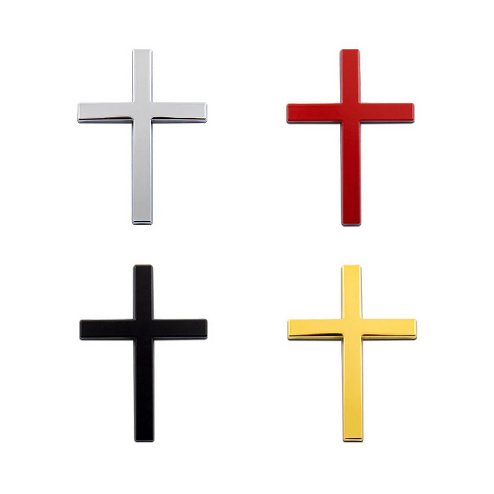 

Car Styling 3D Metal Sticker Christian Cross Auto Body Emblem Badge Decal Stickers Accessories