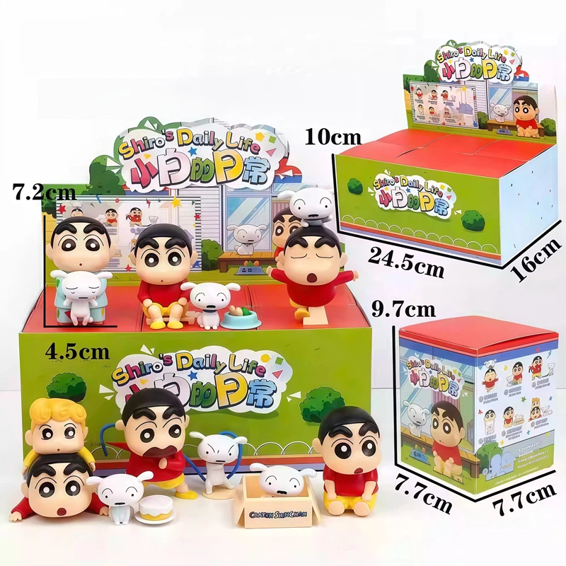 

Crayon Shin-chan Little White's Daily Life Blind Box Фигурка Модные игрушки Настольные украшения Куклы Периферийные рождественские игрушки Подарки