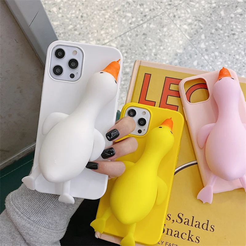 

Cute and fun decompression and pinching duck is suitable for iPhone 16 15 14 13 12 11 Pro Max, the best choice for strange gifts
