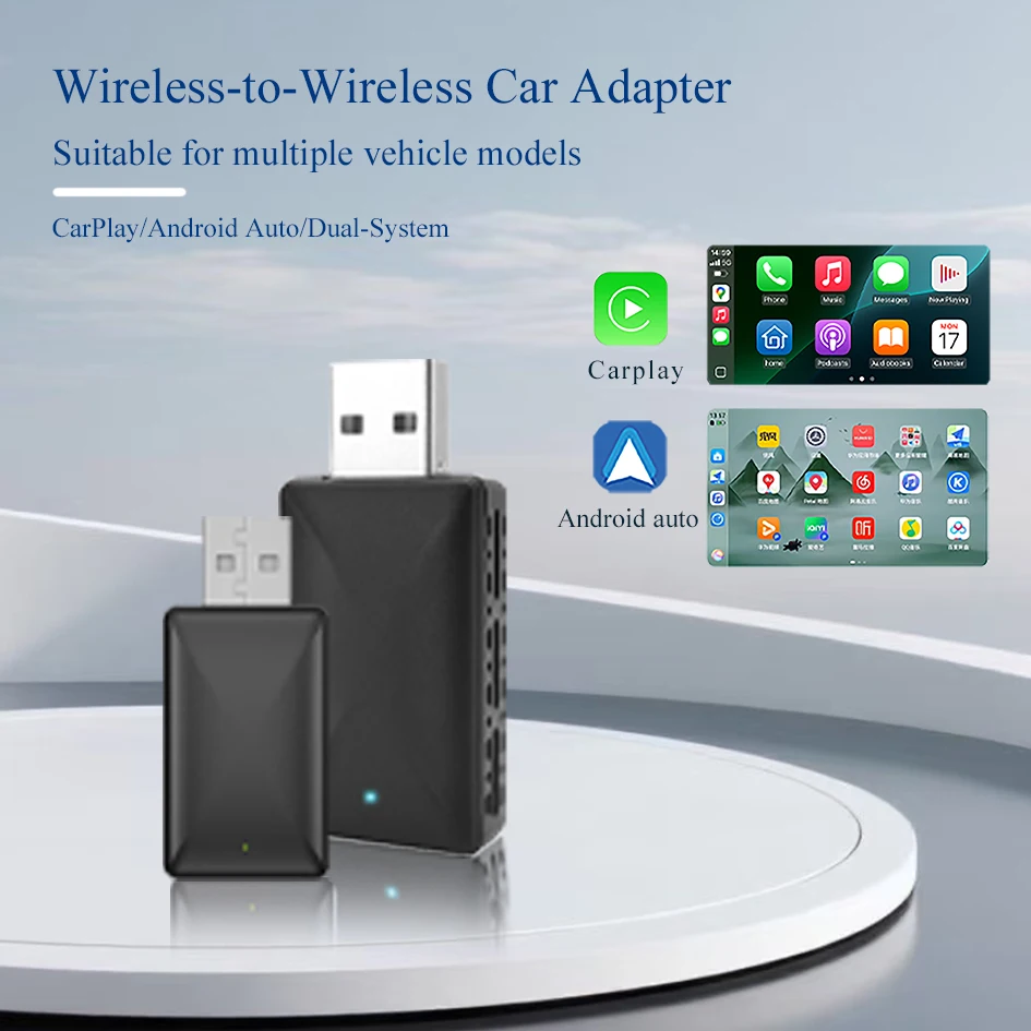 2in1 Wireless Carplay Adapter Android Auto verkabelt mit Wireless Dongle AI Smart Box automatische Verbindung Auto intelligente Systeme