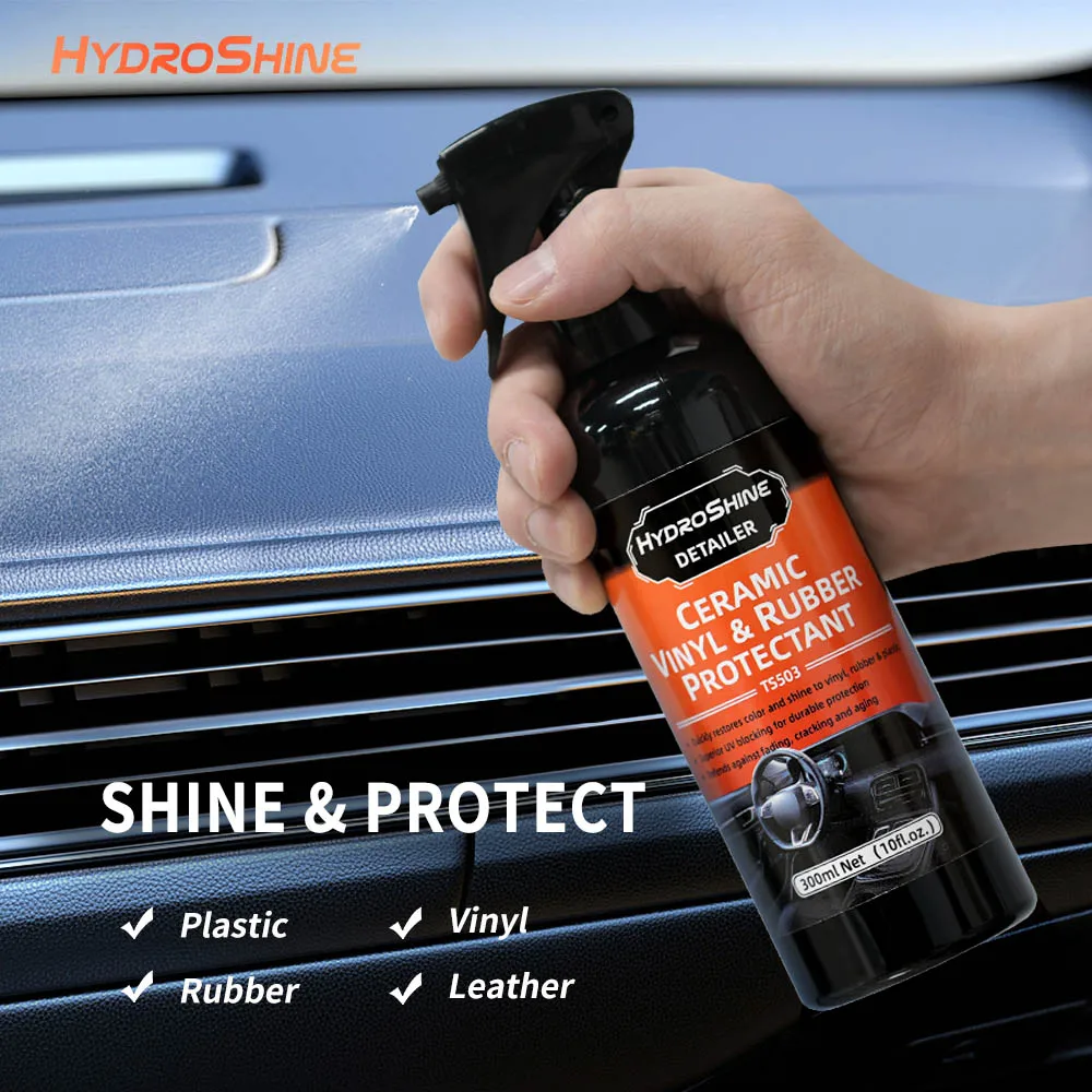 Гидрофитин Автомобильный керамический винил и резина Защита керамической защиты для винила, резины, темного блеска. Предотвращает выцветание и повреждение