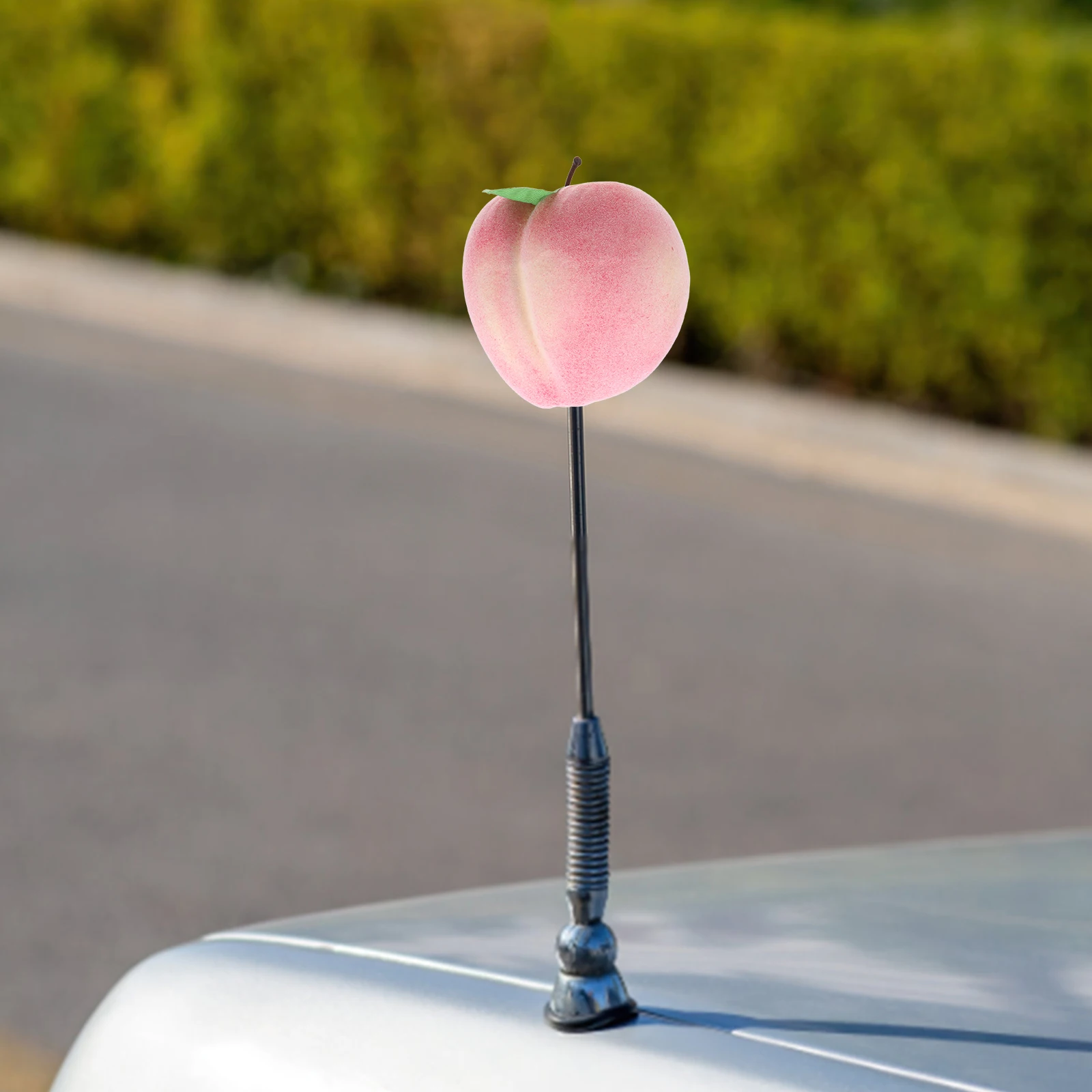 

Simulated Peach Decoration Realistic Faux Fruit Car Antenna Topper Material Easy Installation Universal Fit Roof Antenna