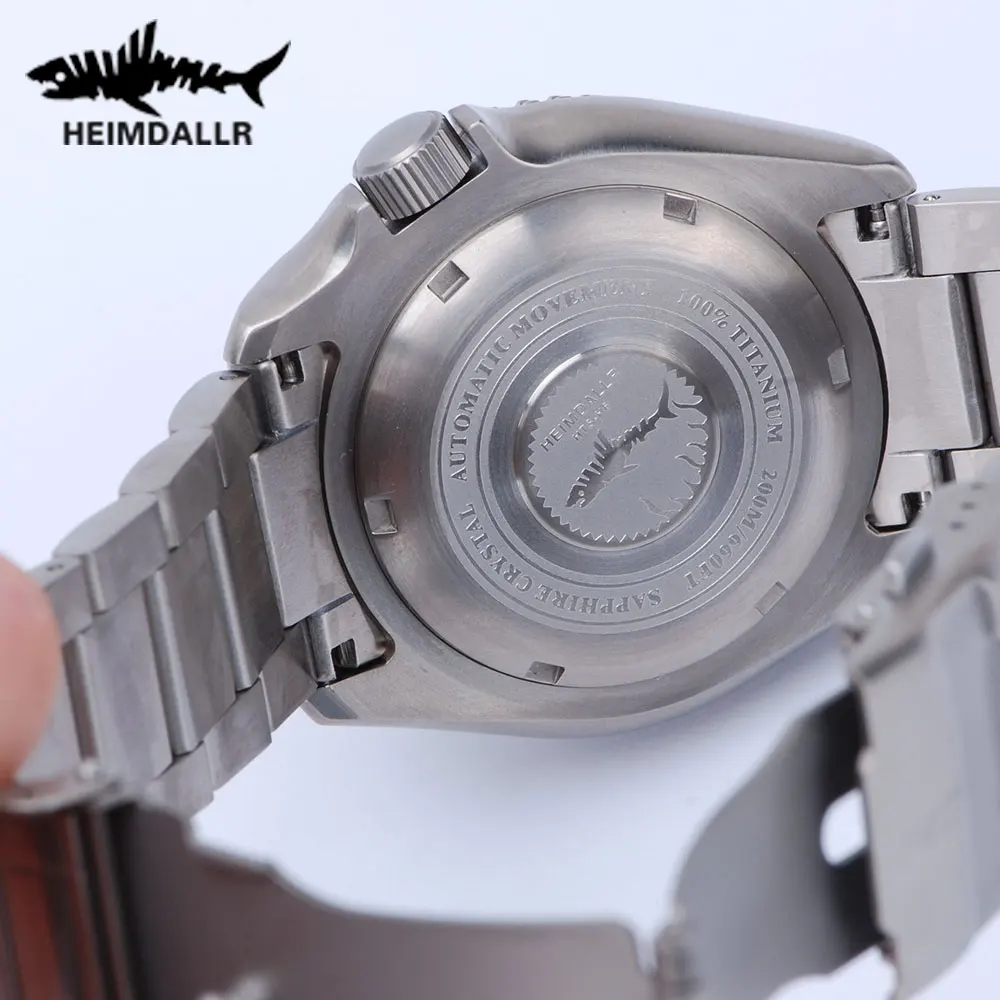 Heimdallr Titanium SKX007 Dive Watches For man Sapphire Titanium Bracelet 20Bar C3 Luminous NH35 Automatic Machinery Wristwatch