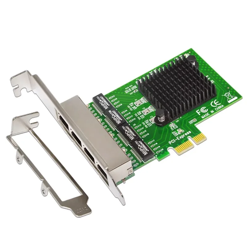 RTL8111G four-port PCI-E X1 interface 4-port Gigabit server network interface card aggregation soft routing