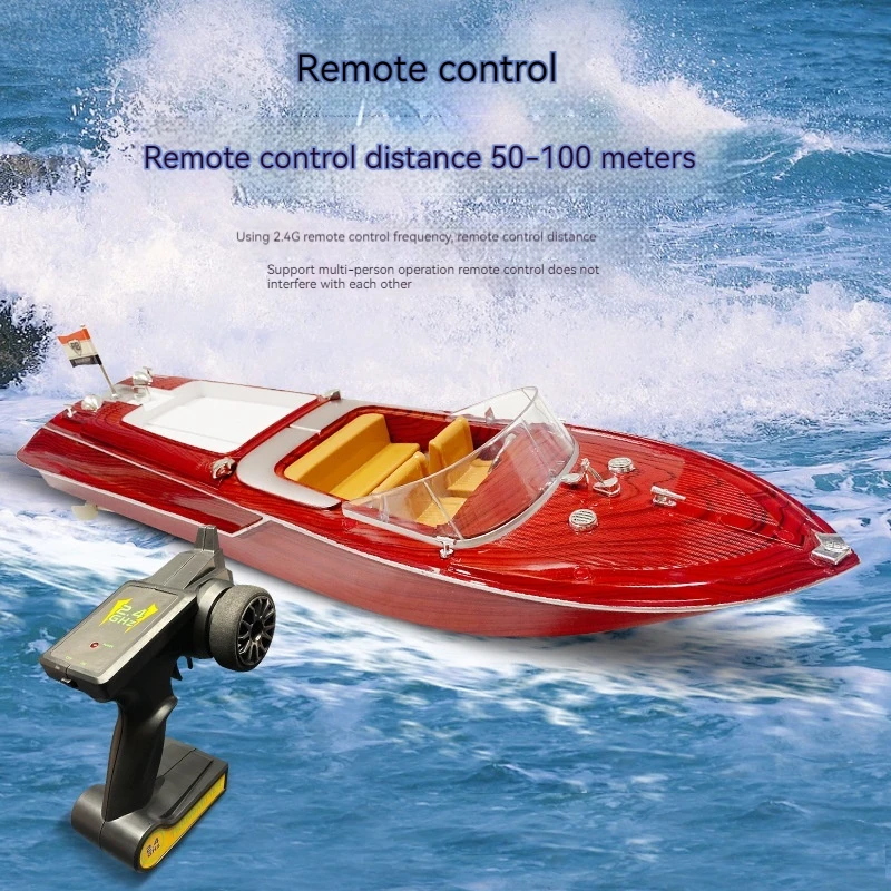 Simulation Double Motor High Speed Speedboat 2.4g Frequency Off Water Automatic Power Electric Remote Control Boat Model Toy