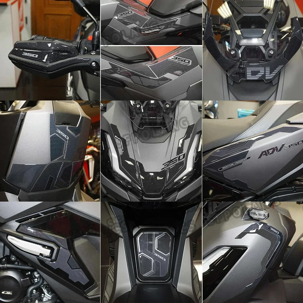 2023 ADV350 Motorcycle Accessories 3D Epoxy Resin Sticker Protection Kit Tank Mat Protection Sticker For Honda ADV 350 2022-