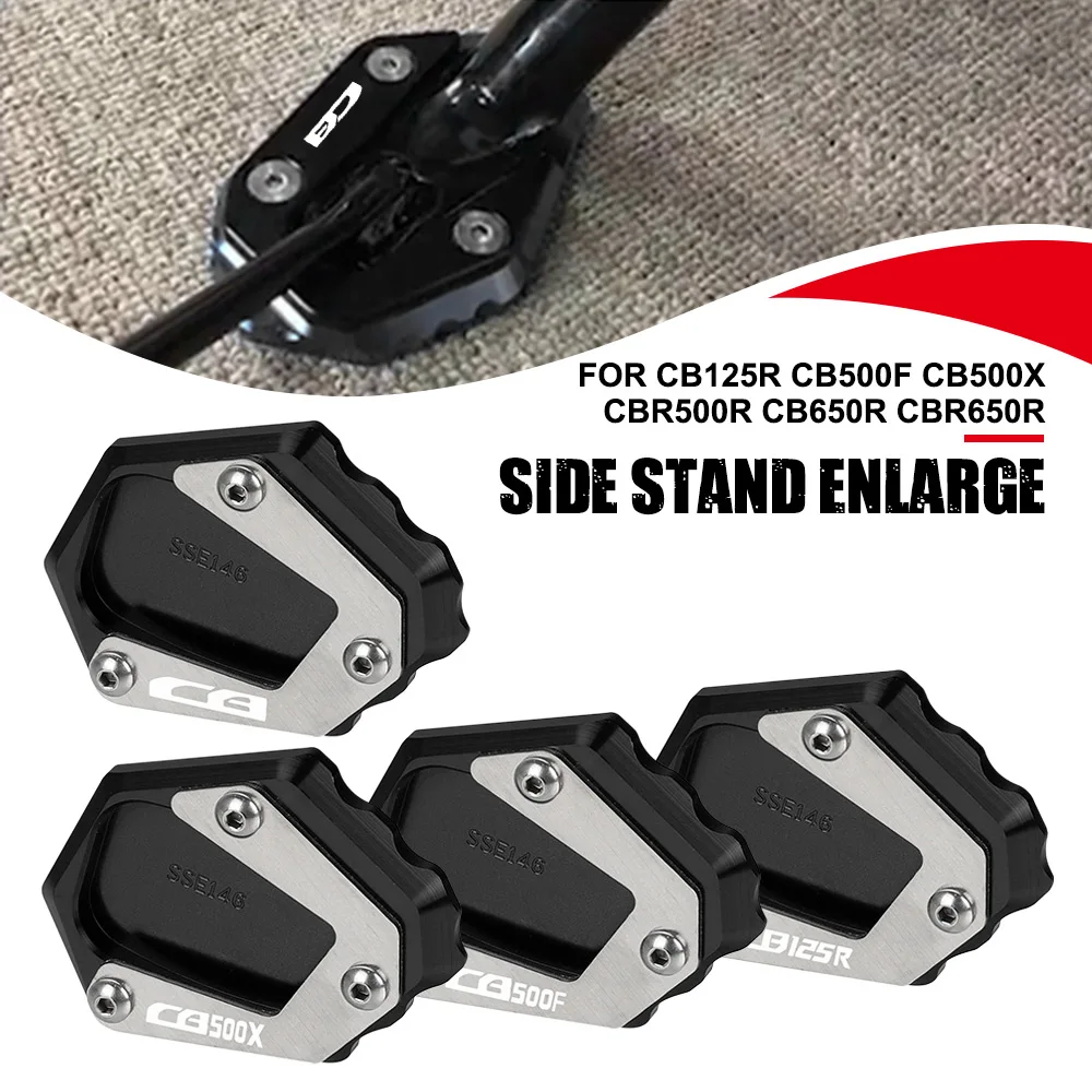 

Motorcycle Kickstand Enlarge FOR Honda CB125R CB500F CB500X CBR500R CB650R CBR650R Accessories Side Stand Extension CNC Aluminum