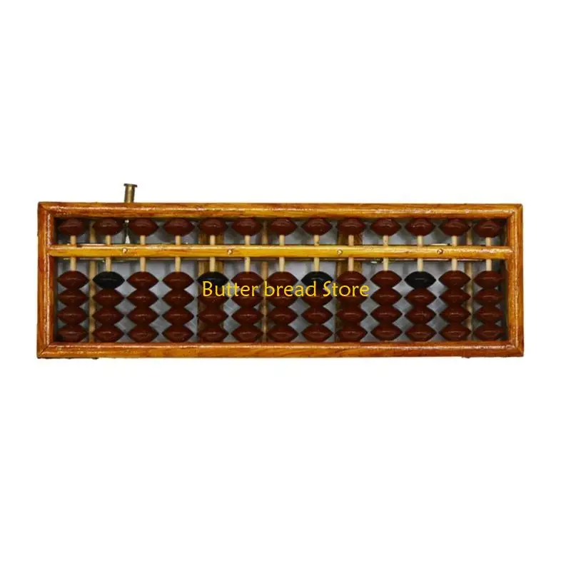 W89C Vintage Wooden Abacus Traditional Math Counting Tools for Students Teachers