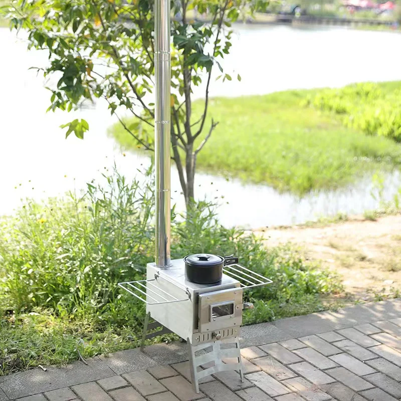 OEM Campingkocher متعدد الحجم للطي الطبخ في الهواء الطلق خيمة داخلي التدفئة الحطب فرن المحمولة حرق الخشب موقد للتخييم