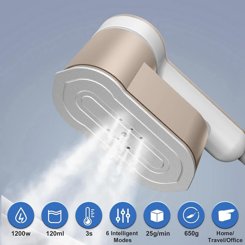 AD24-Steamer For Clothes, 6 Modes Garment Steamer, Portable Compact Clothes Steamer Ironing Machine For Home Travel