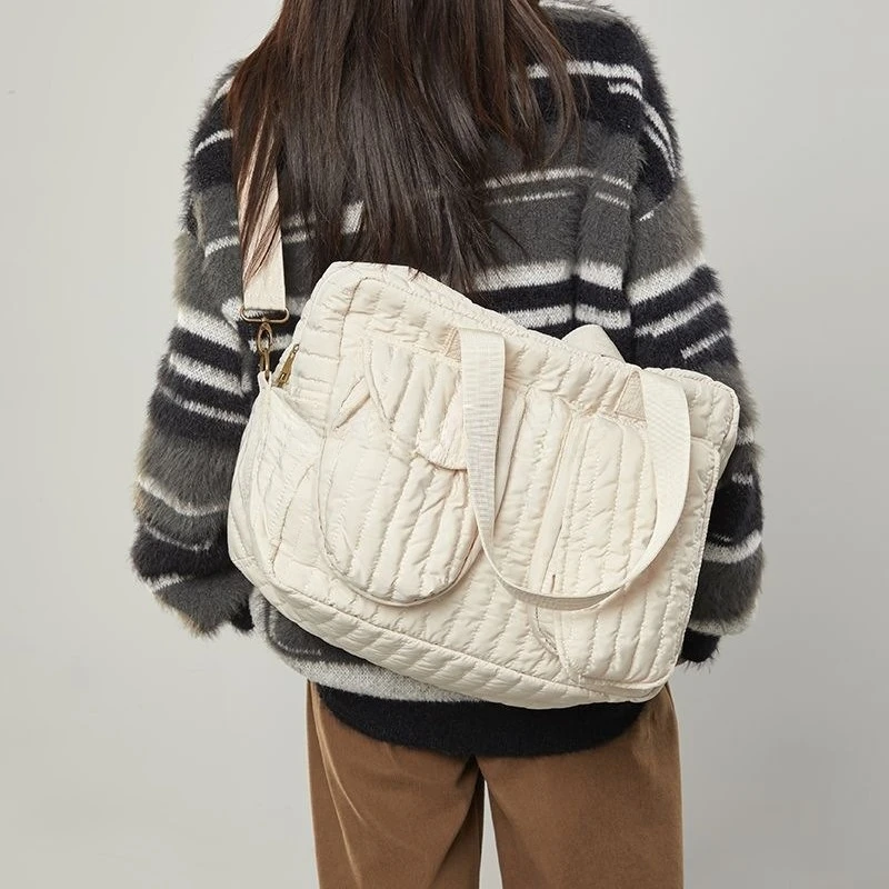 Lage السفر الأمومة حزمة المرأة رسول حقائب اليد متعددة الوظائف كيس Langer Bébé حقيبة حفاضات القطن مبطن حقيبة حفاضات الطفل #3