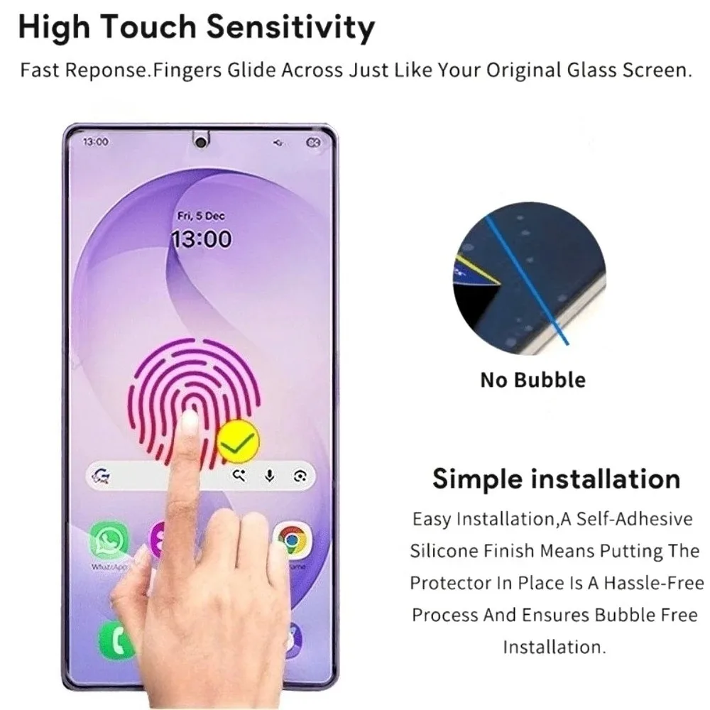 3Pcs High Clear Tempered Glass for Samsung Galaxy S26 S25 S24 Ultra S23 S22 S21 Plus S25 S24 FE One Click Installation Protector
