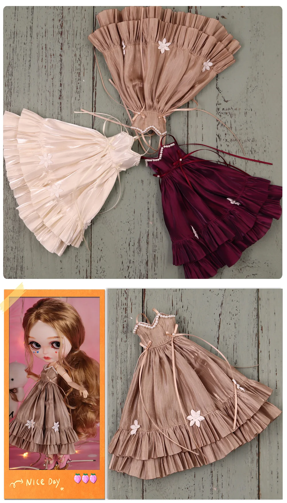 Outfits für Blyth Puppe Abendkleid Elegant Anzug 1/6 BJD ICY DBS ANIME GIRL OB24 – Detail 1