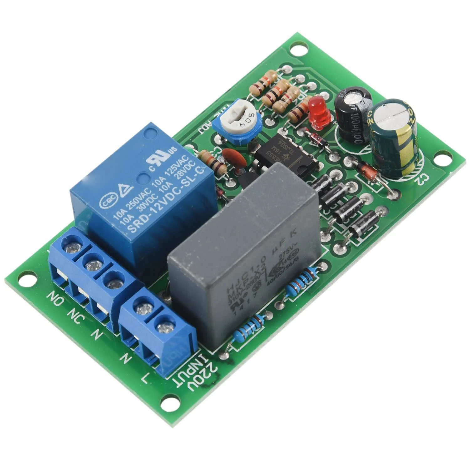 220V relay board, power on, time delay, circuit module, corridor switch, stair light, D1B5JAS