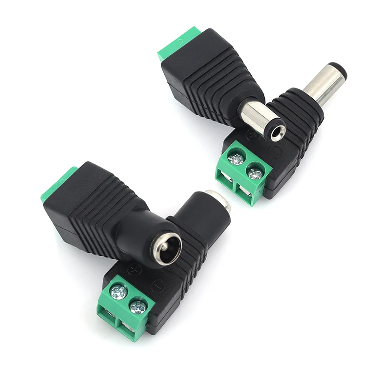 2/10/20pcs DC5-30V BNC Connectors / DC Plug 5.5*2.1mm/2.5mm Welding-Free Power Adapter Jack Sockets for LED Strip CCTV Camera