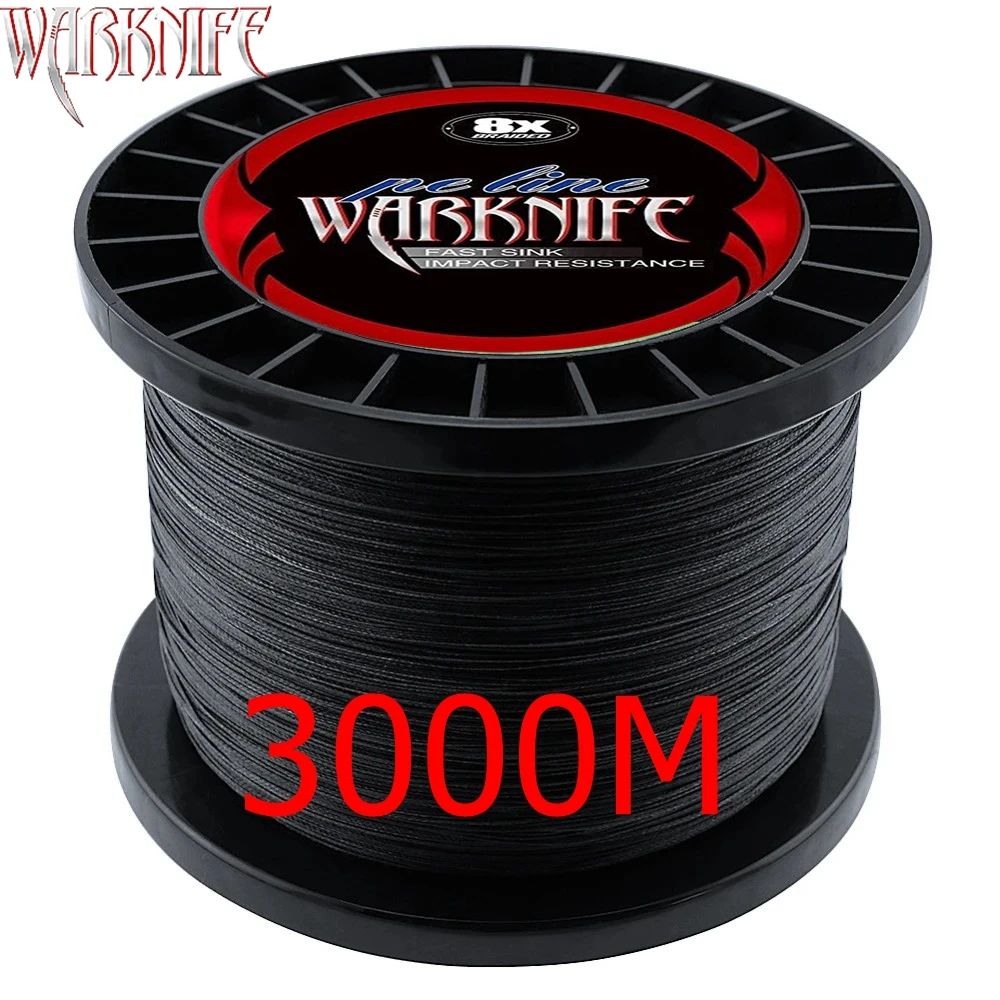 

Warknife Not Fade 3000m 8 Strands 8 Threads Braided Fishing Line PE Braid Line Multifilament Super Durable Fishing Line Pesca