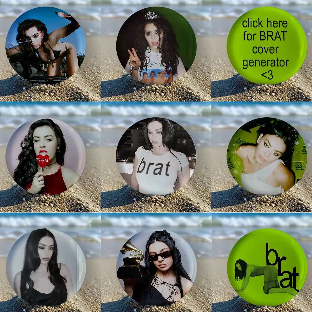 Singer C-Charli Xcx Cover Brooches Funny Meme Badge Fashion Jewelry Gifts