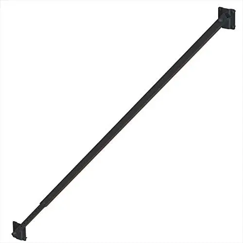 Vinyl Wood Fence Fully Adjustable Telescoping Gate Anti-Sag Brace Kit (Black (2 Pack))