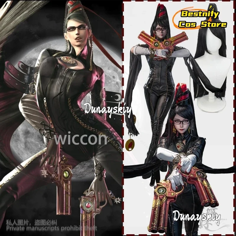 

CosplayGame Bayonettaa Cosplay Anime Costume Backless Full Body Suit Sexy Black Gothic Jumpsuit Halloween Roleplay Jirai Kei Pun