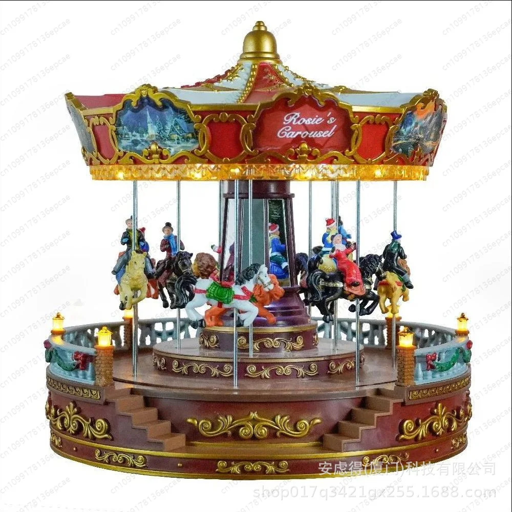 Ornaments Carousel Playground Music Box Gifts Crafts Ornaments European Craft Ornaments