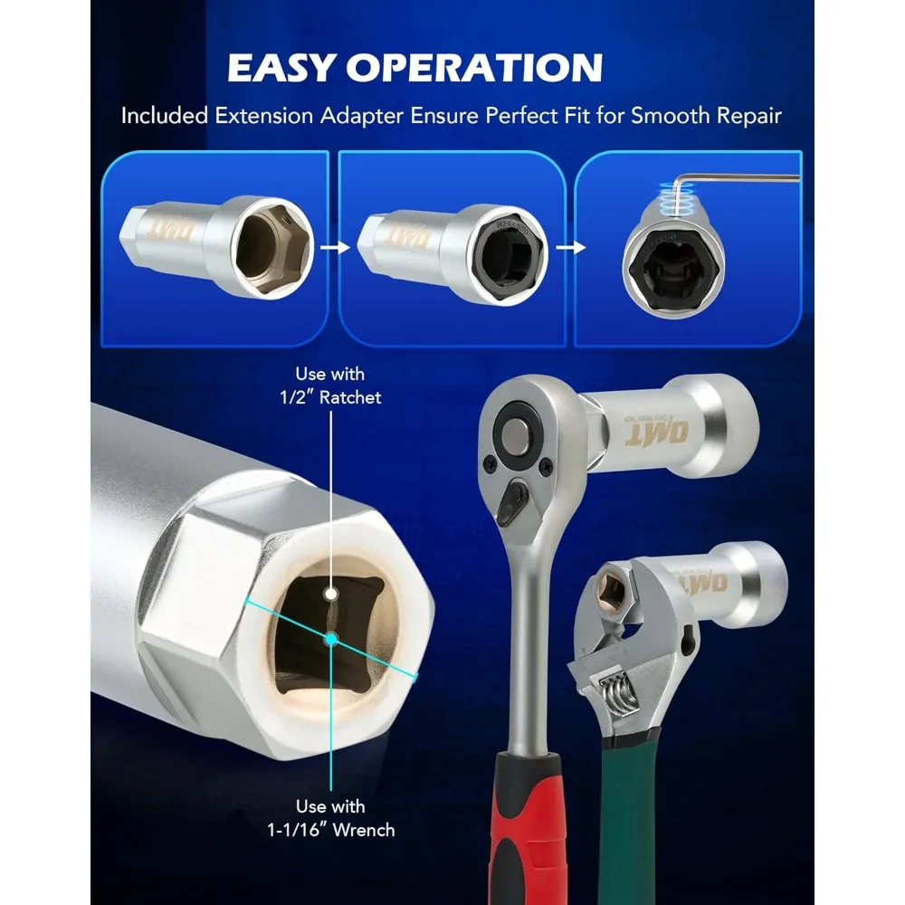 أوريون موتور تك 10 قطعة مجموعة خيوط المغزل المحور ، طقم تصليح خيط المحور مع 8 قوالب 1-1/16 شريط تمديد ، إعادة قارئ صامولة المحور ث