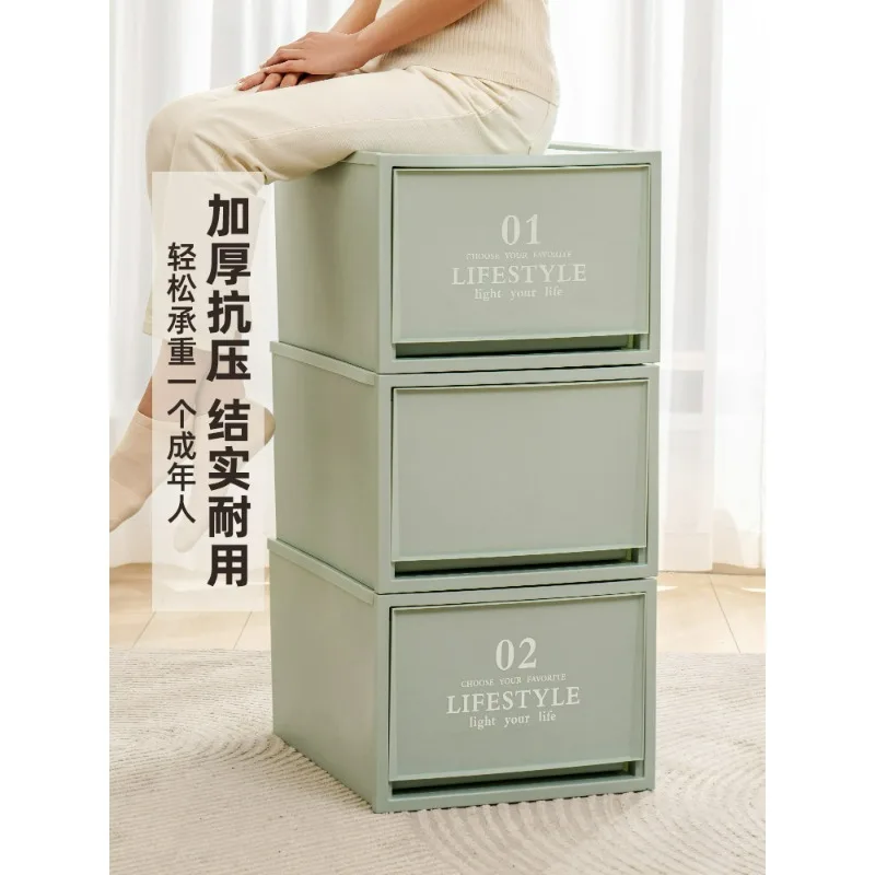 Drawer storage box Right angle macaron plastic storage box Superimposed storage cabinet Bedside