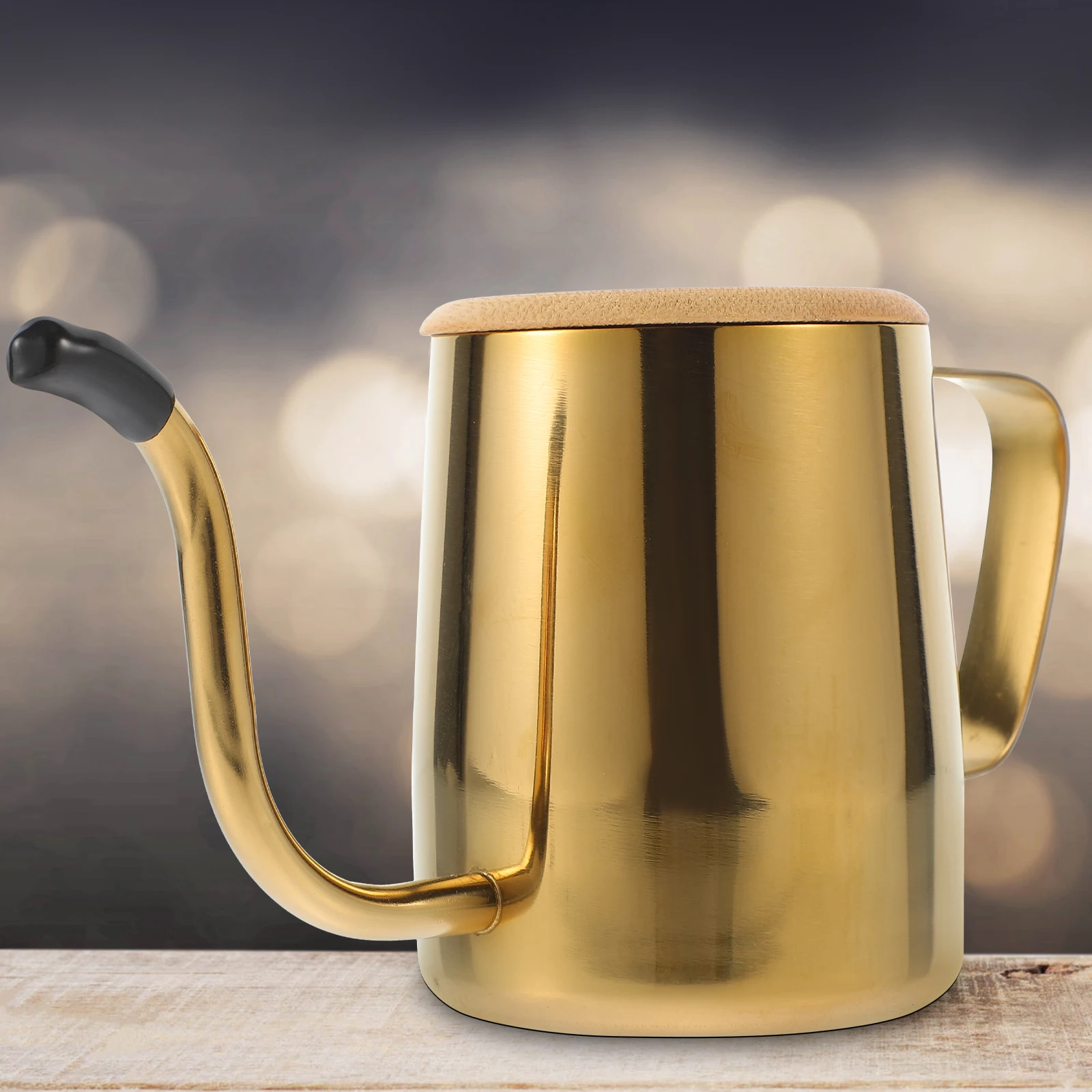 Teko Mulut Halus Ketel Teh Tahan Karat Tetes Leher Angsa Portabel Kantor Berkemah Serbaguna Fungsional Panas